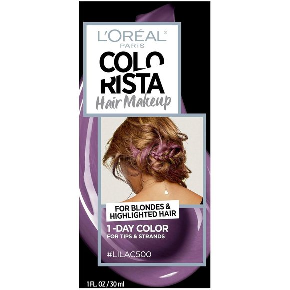 L'oreal Paris Hair Color Colorista Makeup 1-day for Blondes, Lilac500 - Picture 1 of 9